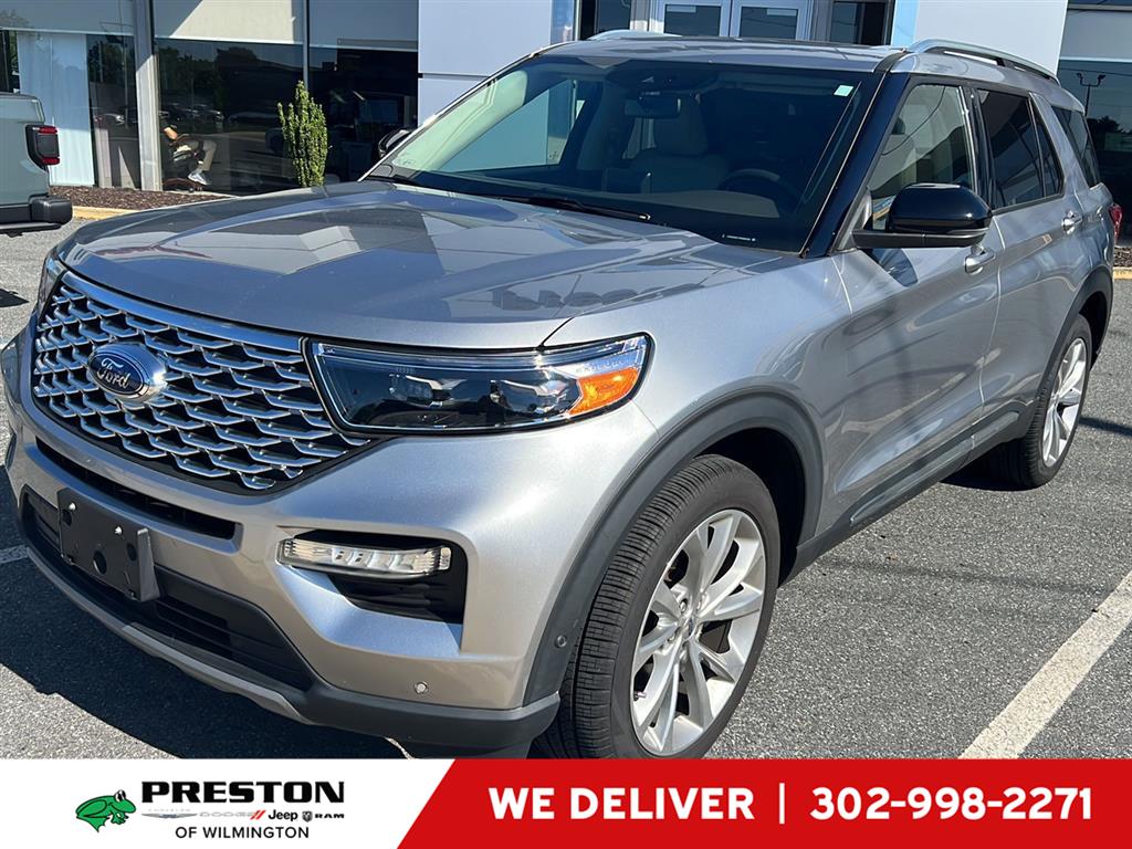 Iconic Silver 2021 Ford Explorer SUV / Crossover All-Wheel Drive Automatic