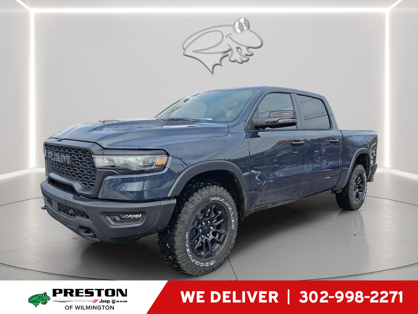 Forged Blue Metallic 2026 RAM 1500 Rebel Crew Cab 4WD Pickup Truck Four-Wheel Drive 8-Speed Automatic