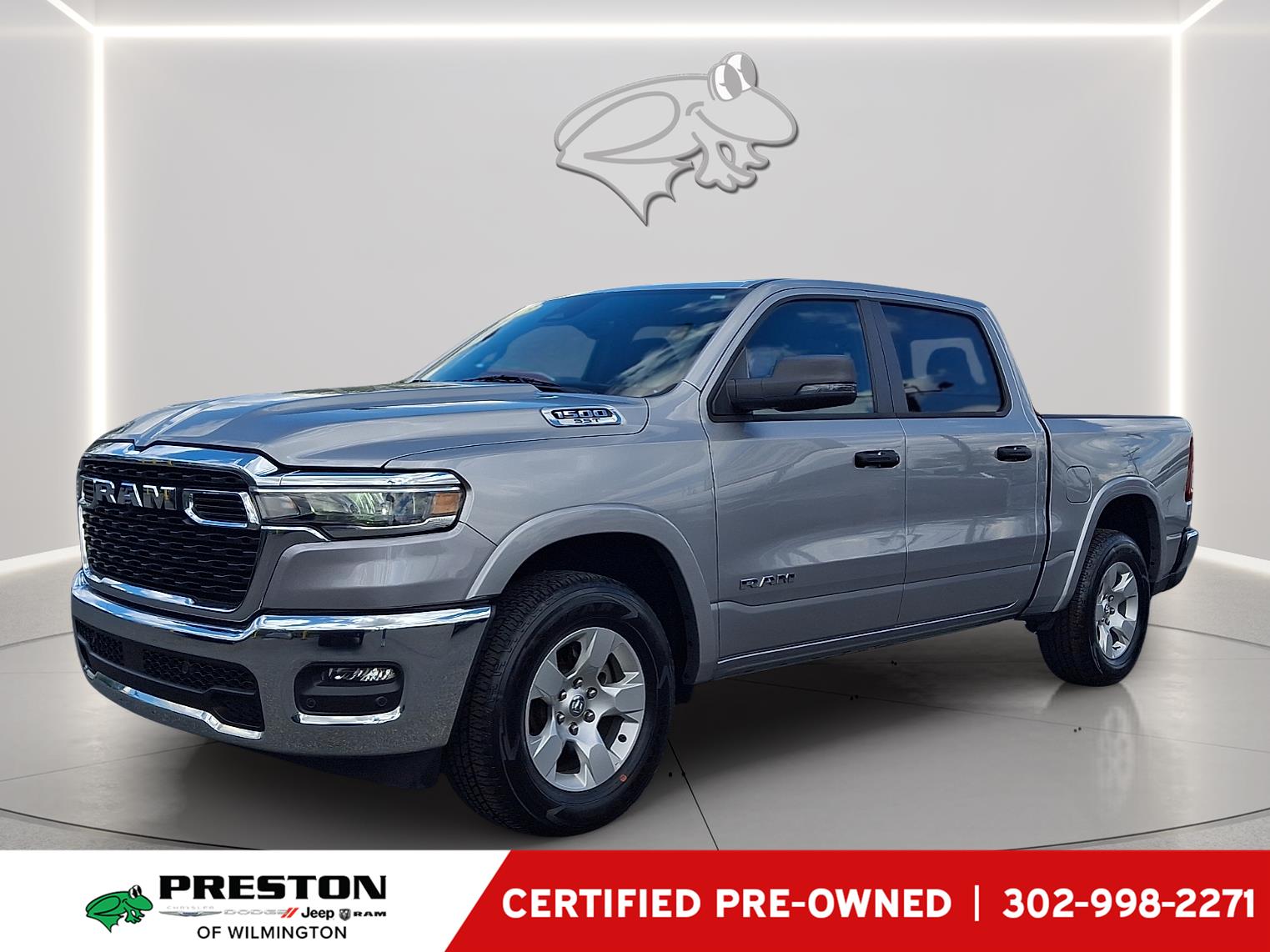 Billet Silver Metallic Clearcoat 2025 RAM 1500 Big Horn Crew Cab 4WD Pickup Truck Four-Wheel Drive 8-Speed Automatic