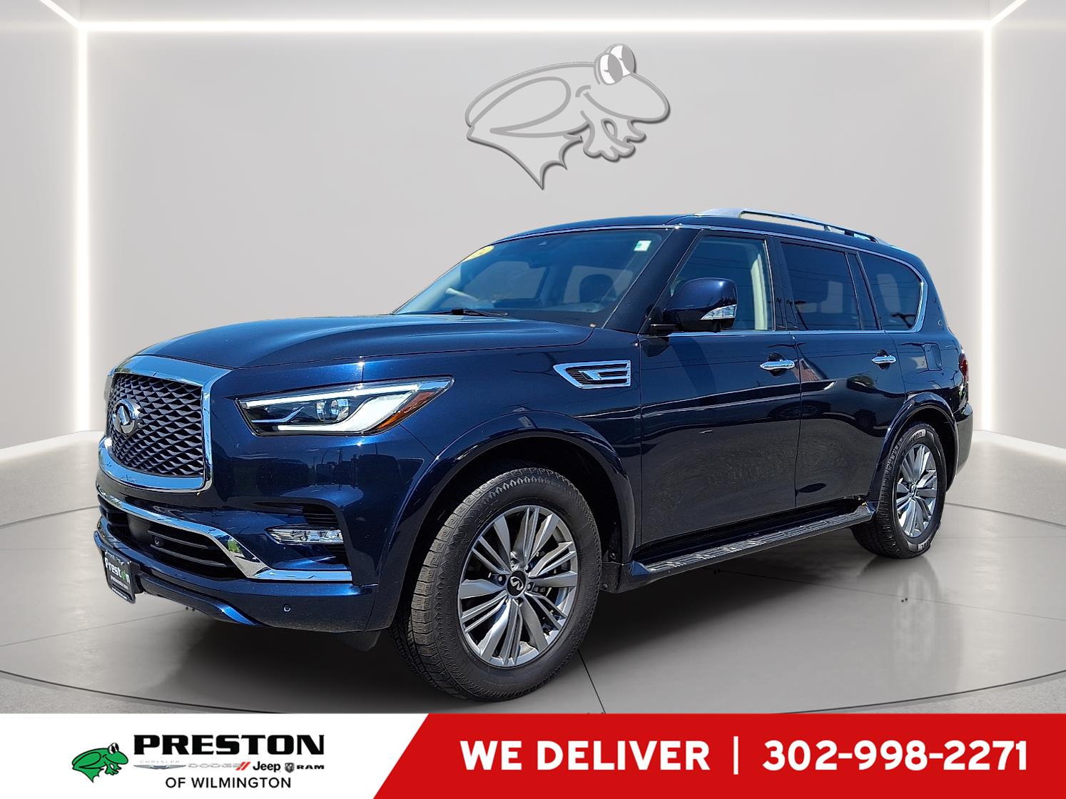 Hermosa Blue 2024 INFINITI QX80 Luxe 4WD SUV / Crossover All-Wheel Drive Automatic
