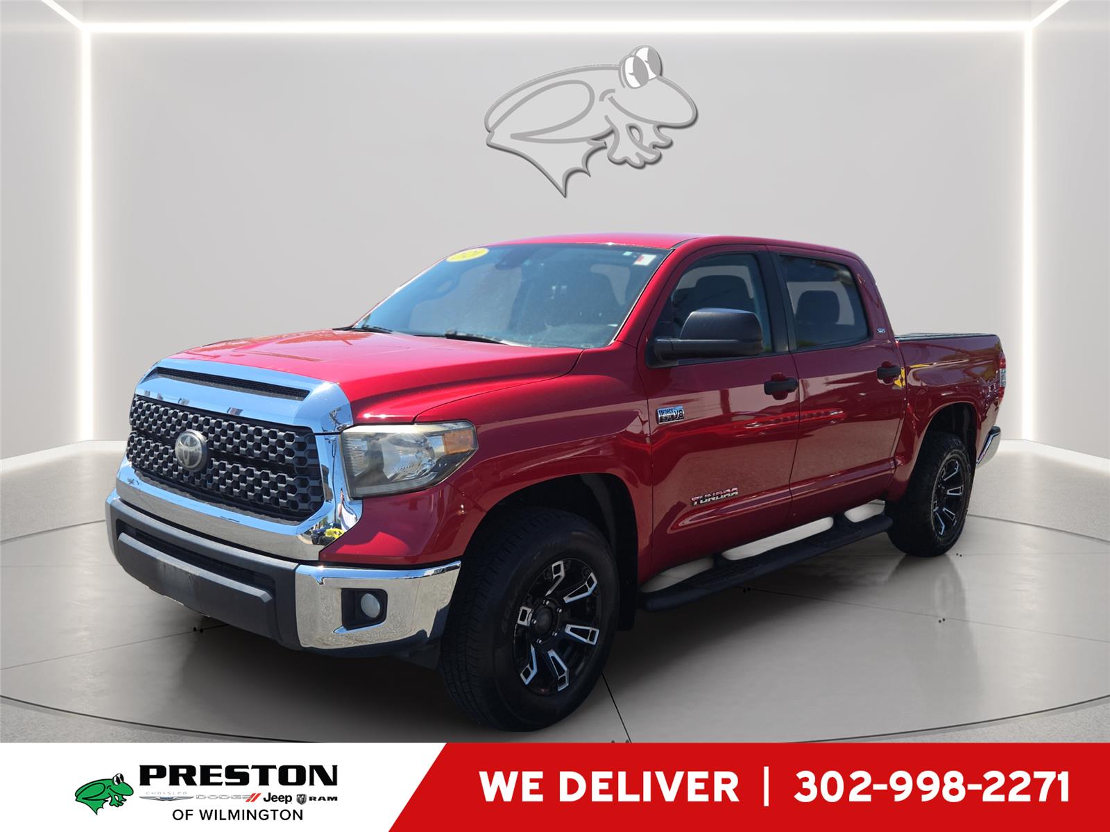Barcelona Red Metallic 2020 Toyota Tundra SR5 CrewMax 4WD Pickup Truck Four-Wheel Drive 6-Speed Automatic