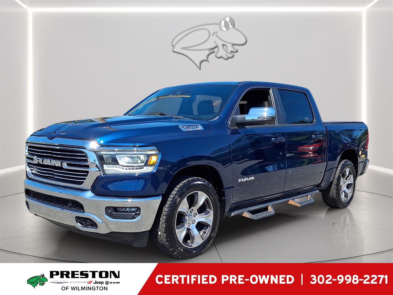 Patriot Blue Pearlcoat 2023 RAM 1500 Pickup Truck Four-Wheel Drive 8-Speed Automatic