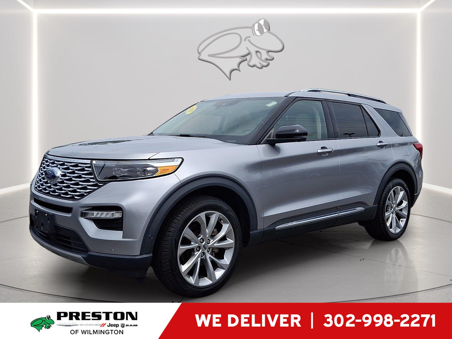Iconic Silver 2021 Ford Explorer SUV / Crossover All-Wheel Drive Automatic