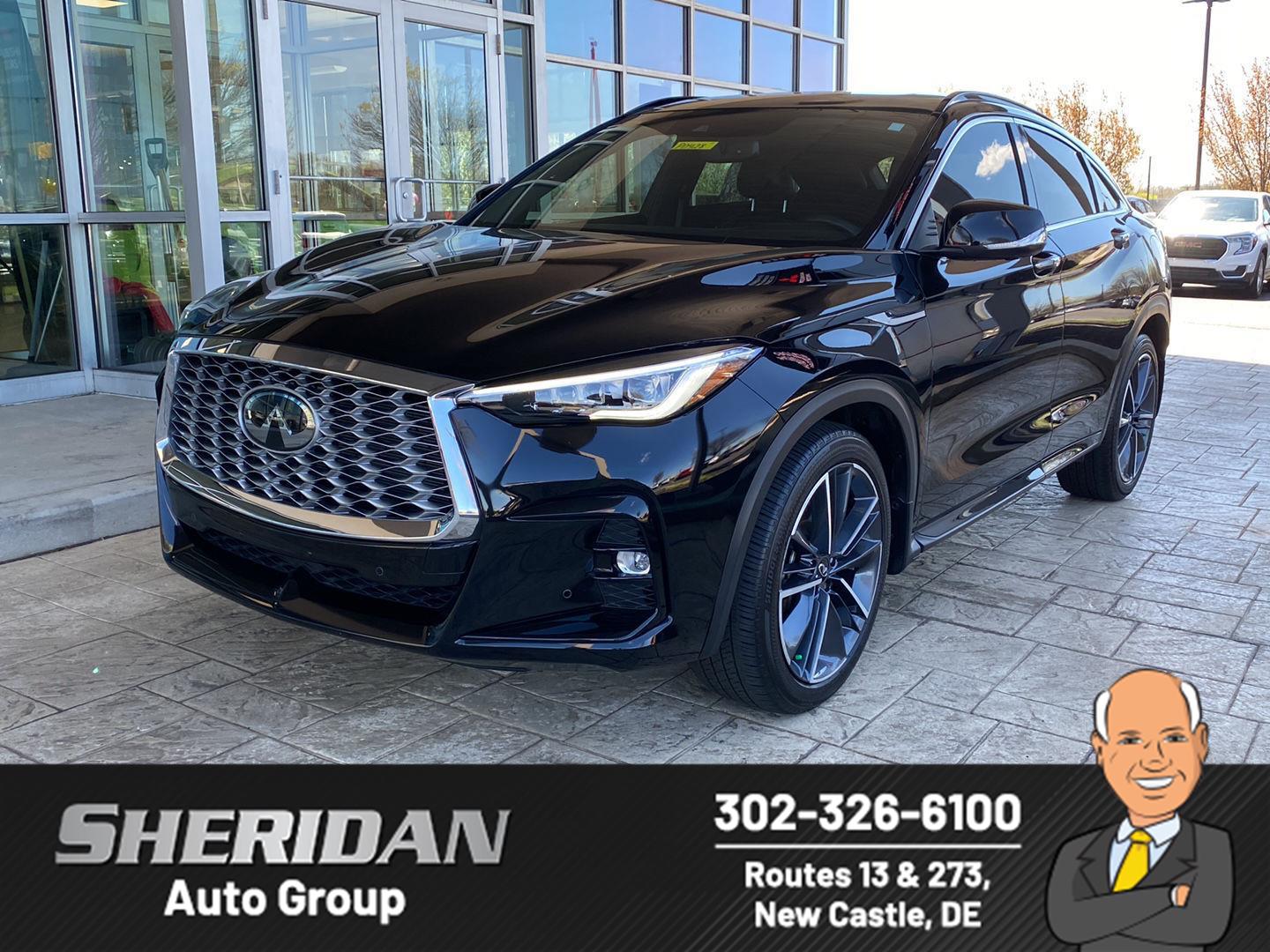 Black Obsidian 2023 INFINITI QX55 Essential AWD SUV / Crossover All-Wheel Drive Continuously Variable Transmission