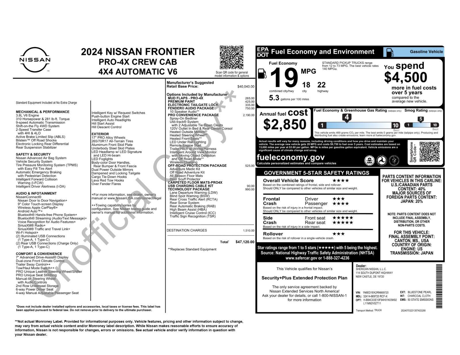Used 2024 Bluestone Pearl Nissan PRO-4X image 3
