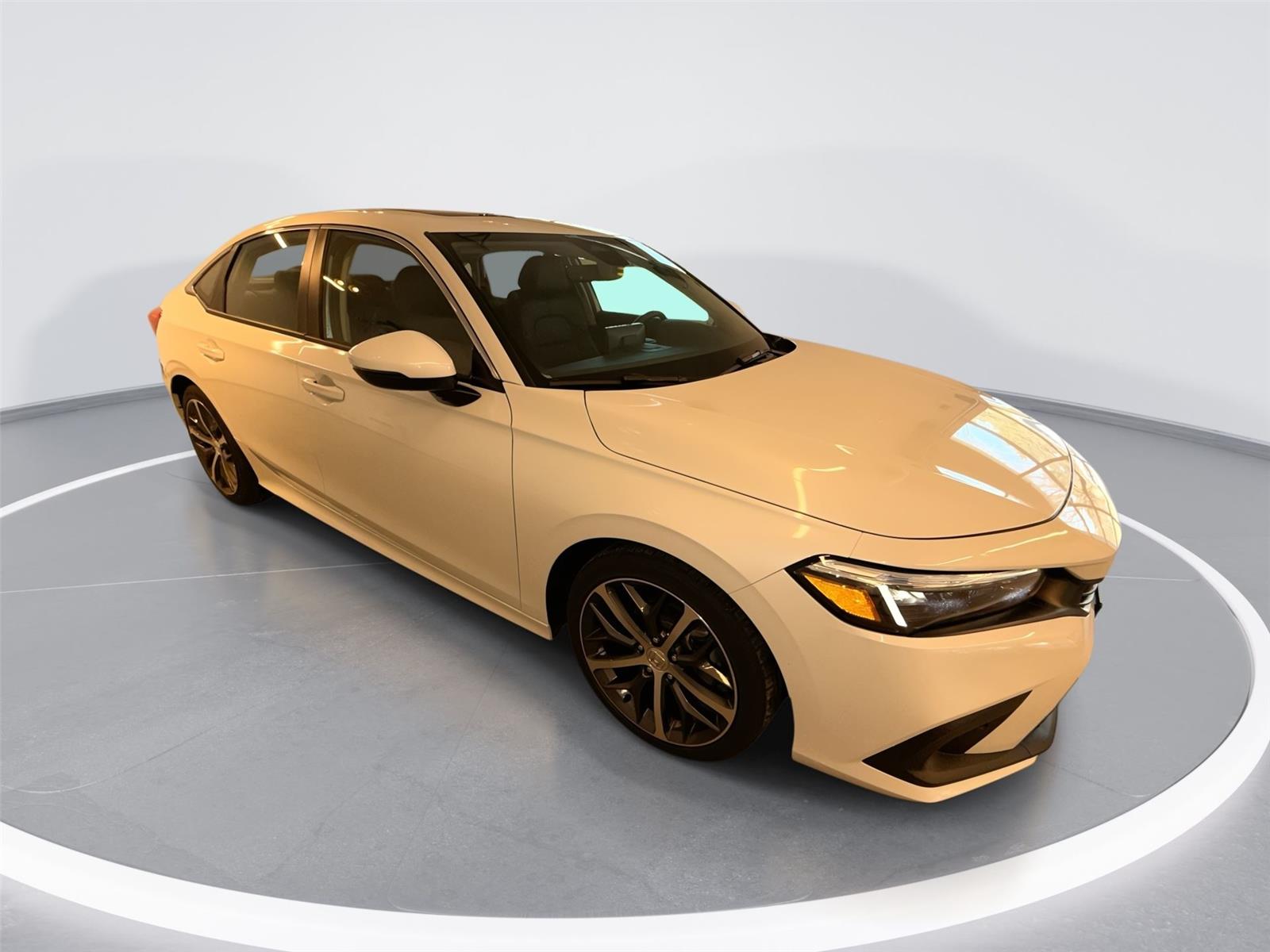 Platinum White Pearl 2024 Honda Civic Touring FWD Sedan Front-Wheel Drive Continuously Variable Transmission