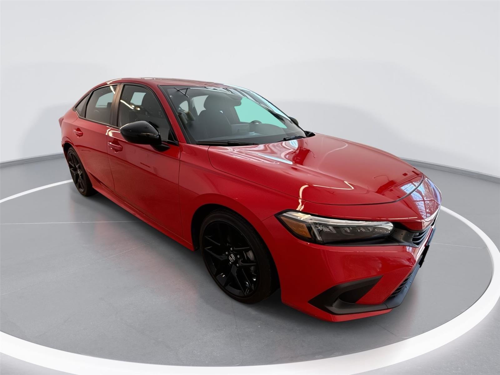 Rallye Red 2024 Honda Civic Sport FWD Sedan Front-Wheel Drive Continuously Variable Transmission