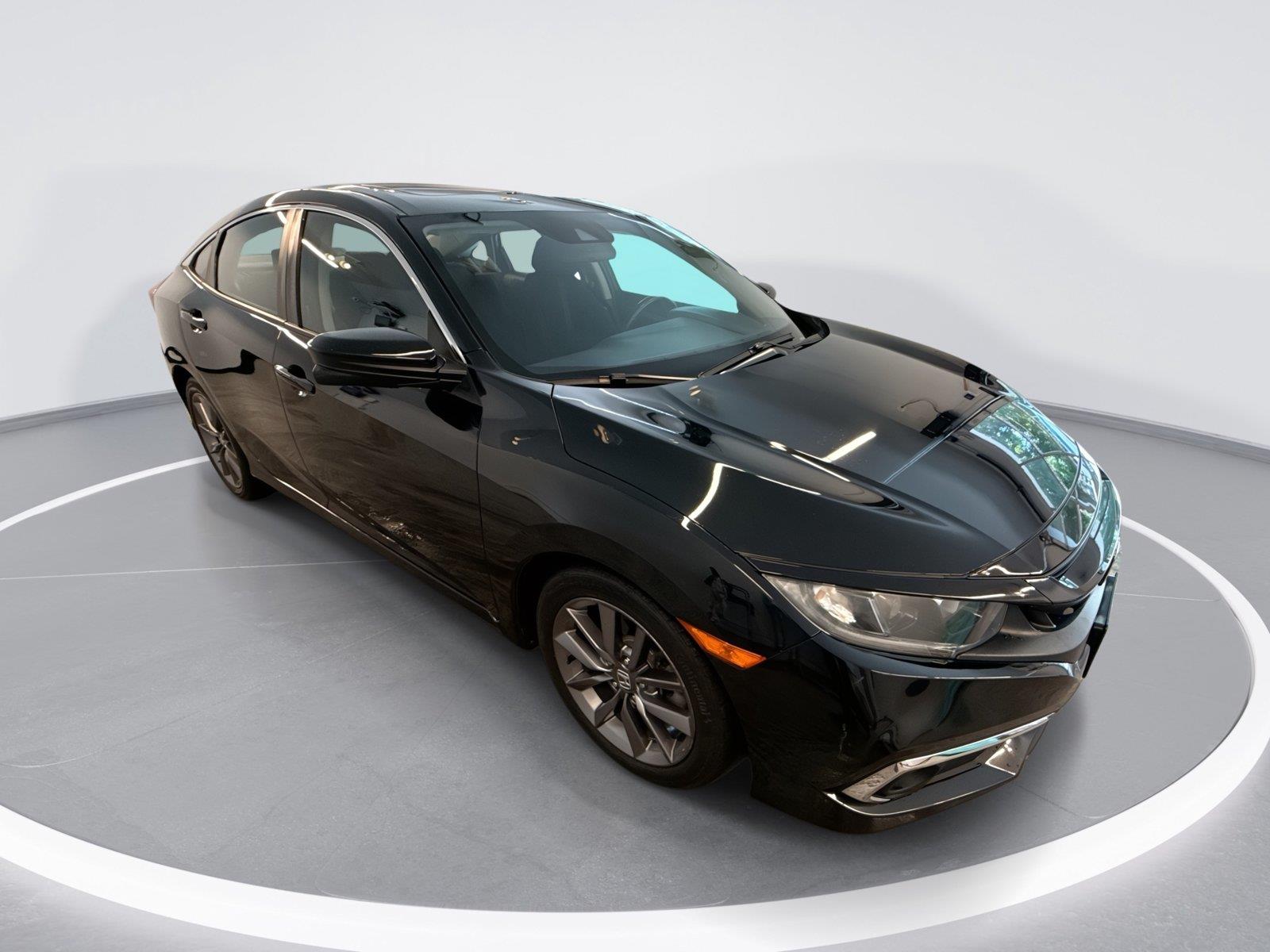 Crystal Black Pearl 2020 Honda Civic Sedan Front-Wheel Drive Continuously Variable Transmission