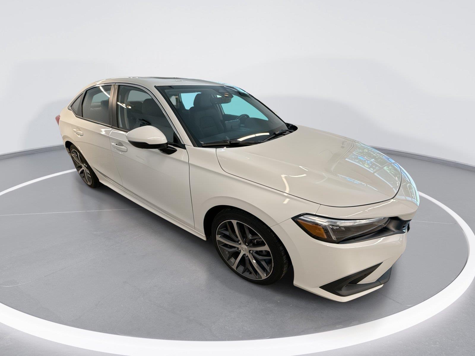 Platinum White Pearl 2023 Honda Civic Sedan Front-Wheel Drive Continuously Variable Transmission
