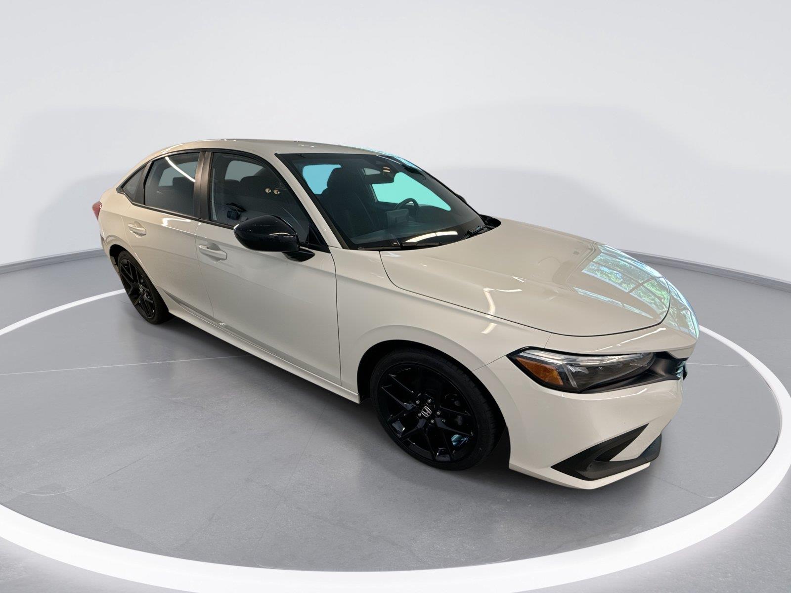 Platinum White Pearl 2024 Honda Civic Sedan Front-Wheel Drive Continuously Variable Transmission