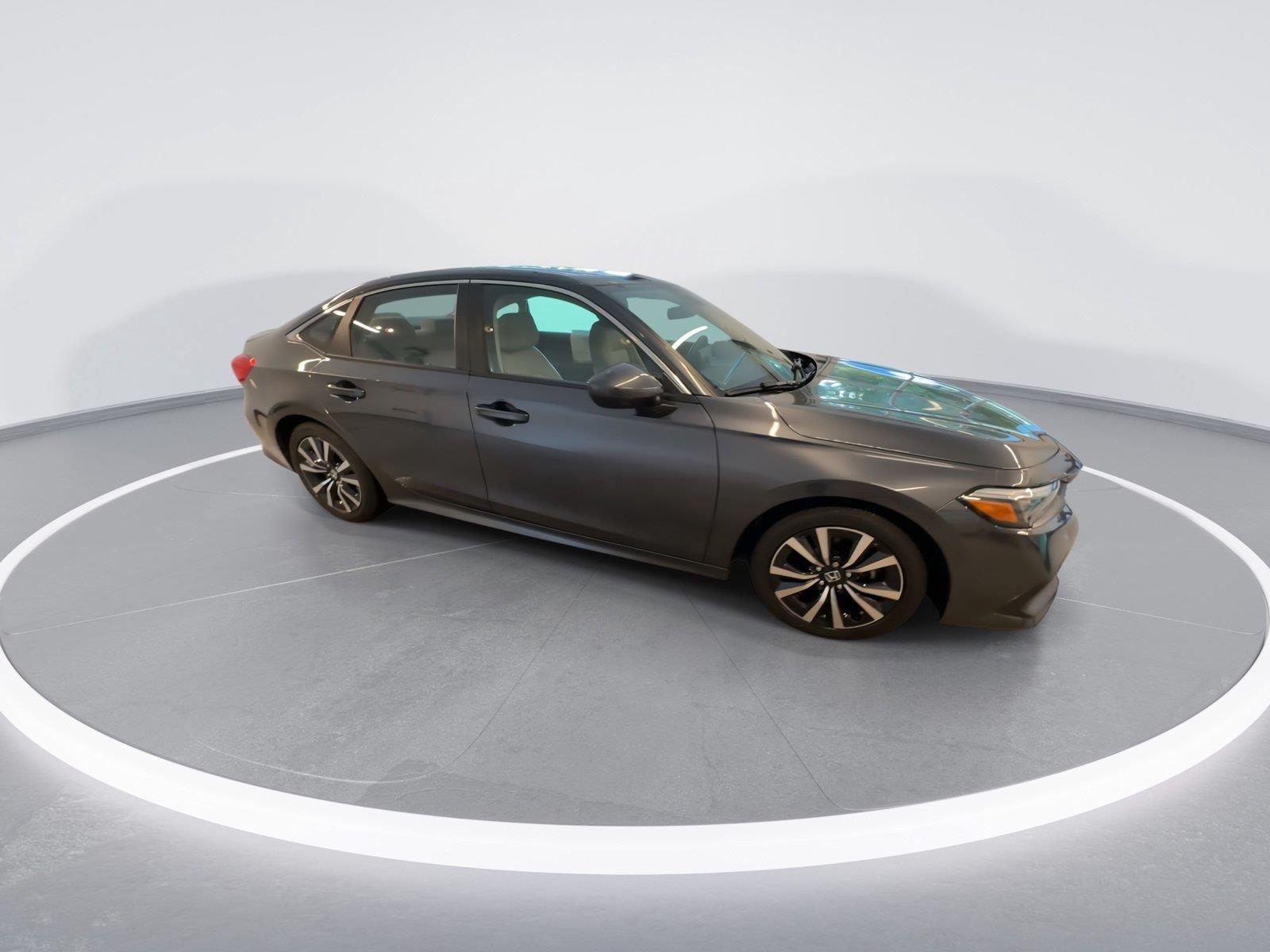 Meteorite Gray Metallic 2023 Honda Civic Sedan Front-Wheel Drive Continuously Variable Transmission