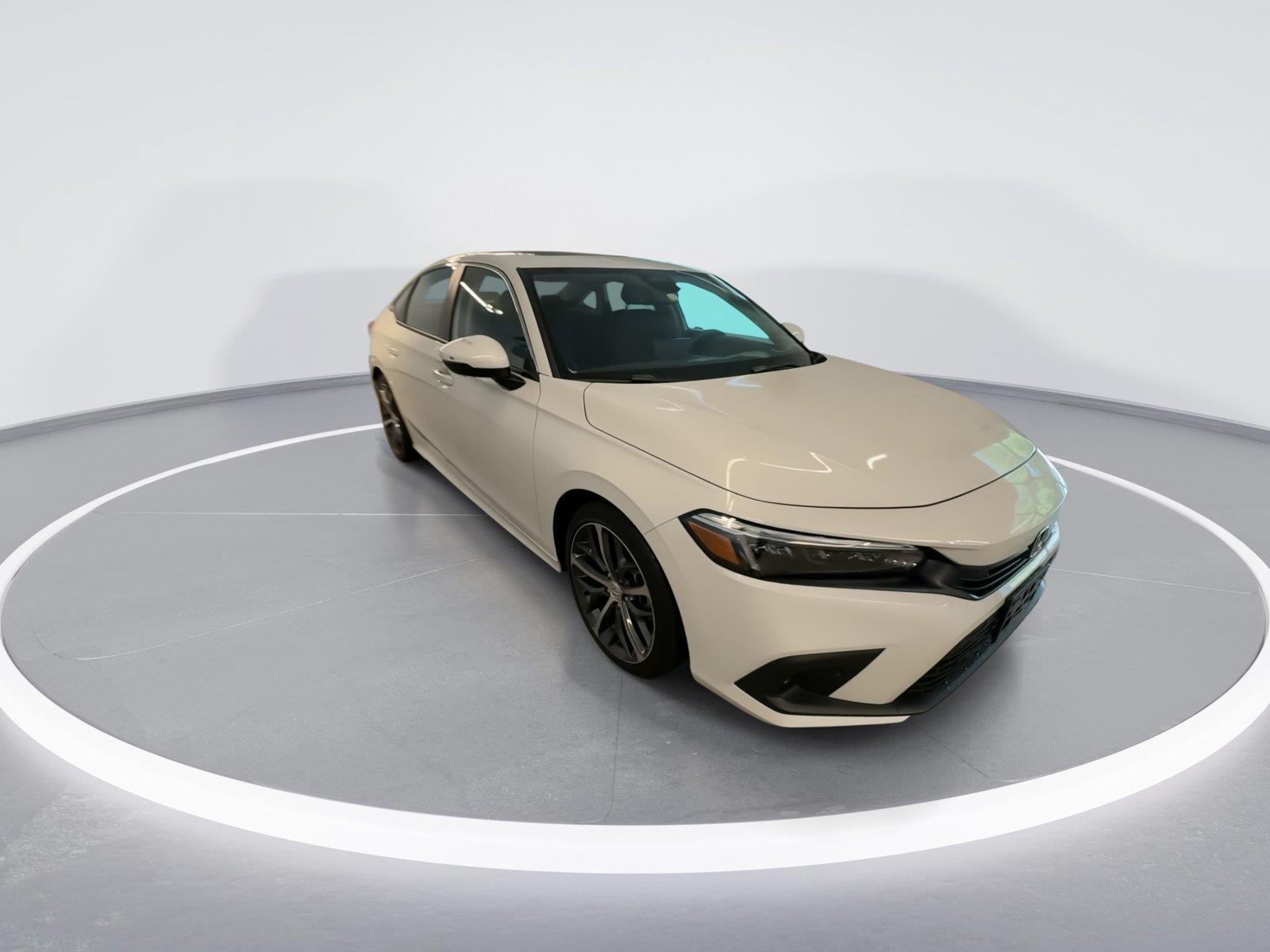 Platinum White Pearl 2024 Honda Civic Sedan Front-Wheel Drive Continuously Variable Transmission