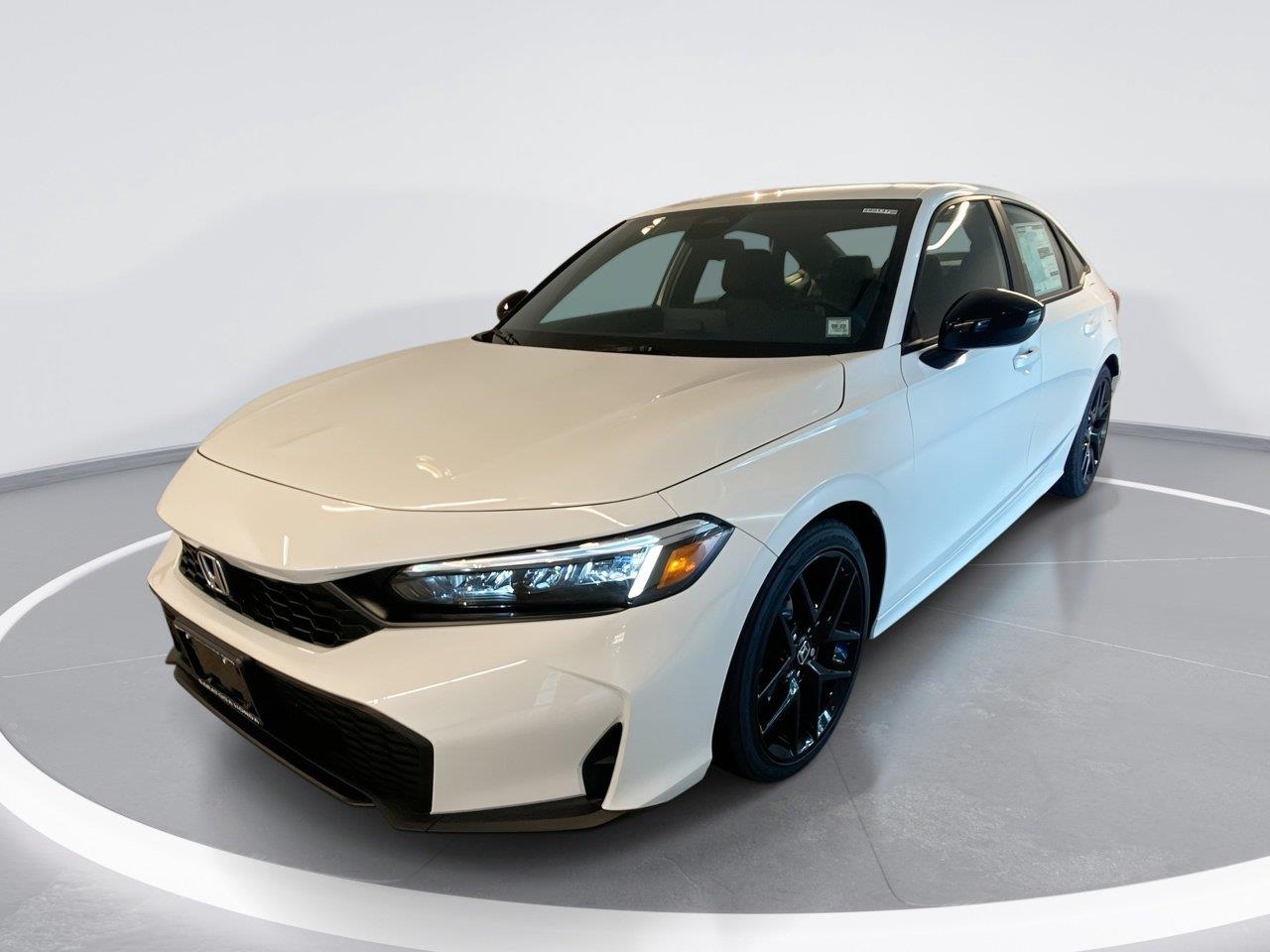 Platinum White Pearl 2026 Honda Civic Sedan Front-Wheel Drive Continuously Variable Transmission
