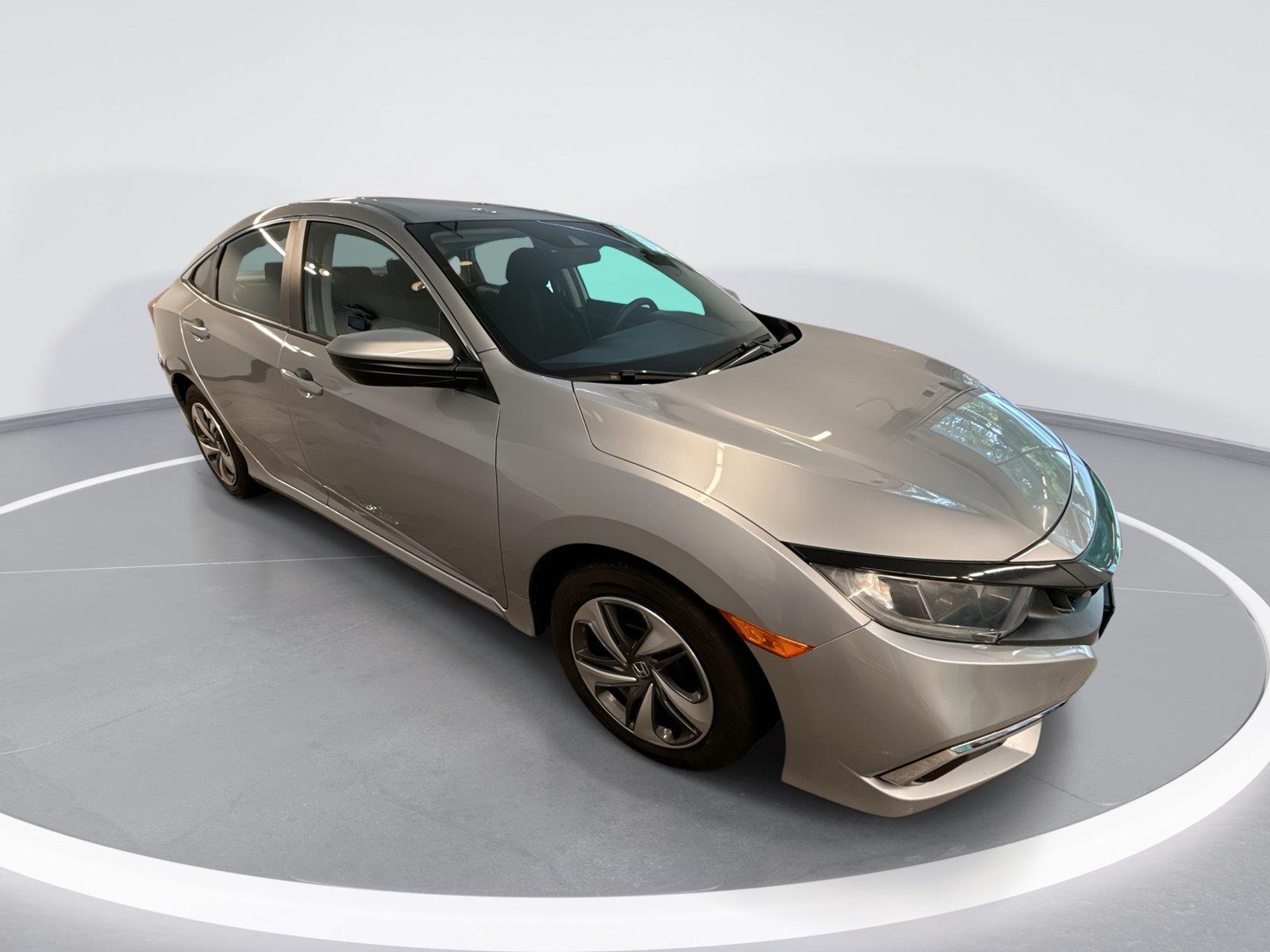 Lunar Silver Metallic 2019 Honda Civic Sedan Front-Wheel Drive Continuously Variable Transmission