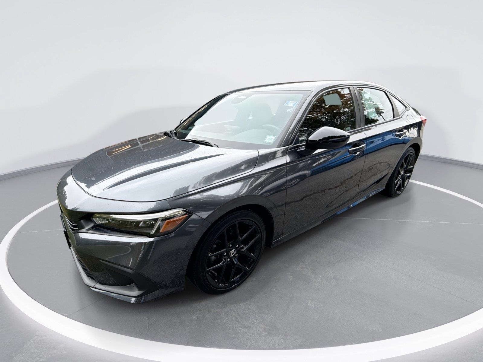 Meteorite Gray Metallic 2024 Honda Civic Sedan Front-Wheel Drive Continuously Variable Transmission