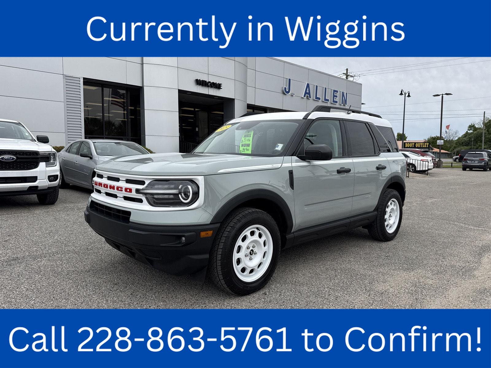 Cactus Gray 2023 Ford Bronco Sport Heritage AWD SUV / Crossover All-Wheel Drive 8-Speed Automatic