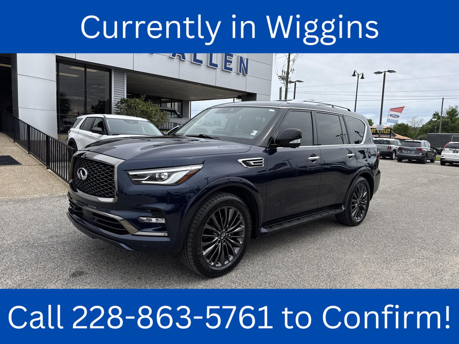 Hermosa Blue 2023 INFINITI QX80 Premium Select RWD SUV / Crossover Rear-Wheel Drive Automatic