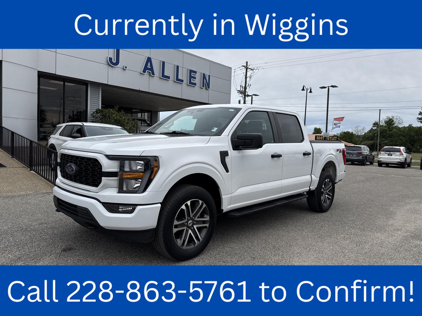 Oxford White 2023 Ford F-150 XL SuperCrew 4WD Pickup Truck Four-Wheel Drive Automatic