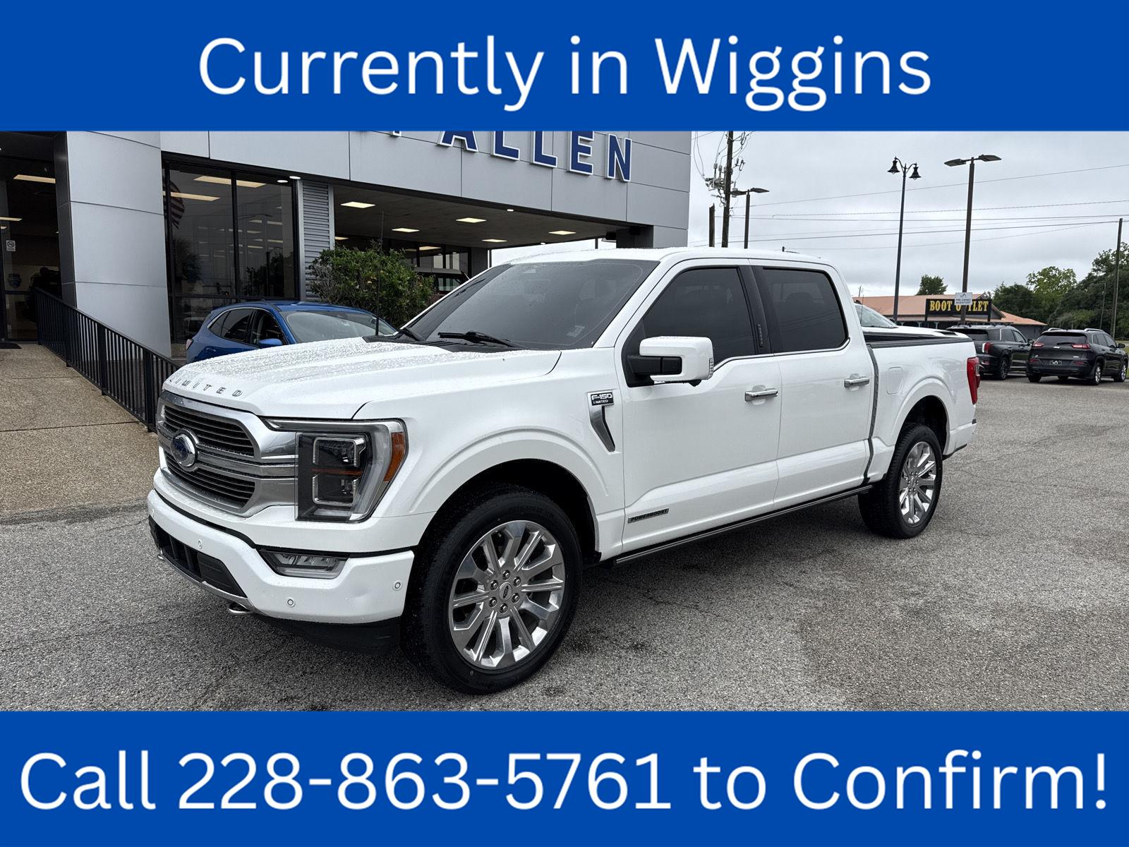 Star White Metallic Tri-Coat 2023 Ford F-150 Limited SuperCrew 4WD Pickup Truck Four-Wheel Drive Automatic