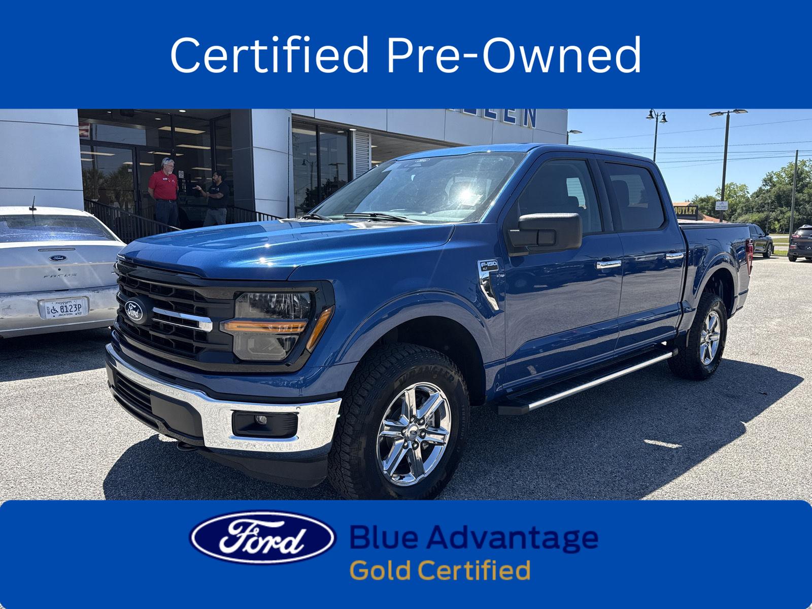 Atlas Blue 2025 Ford F-150 XLT SuperCrew 4WD Pickup Truck Four-Wheel Drive Automatic