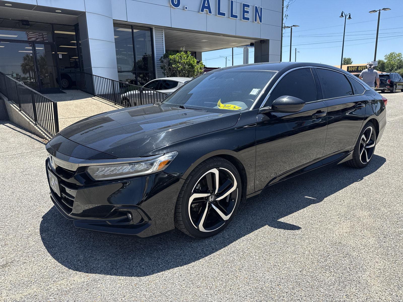 Crystal Black Pearl 2021 Honda Accord Sport FWD Sedan Front-Wheel Drive Continuously Variable Transmission