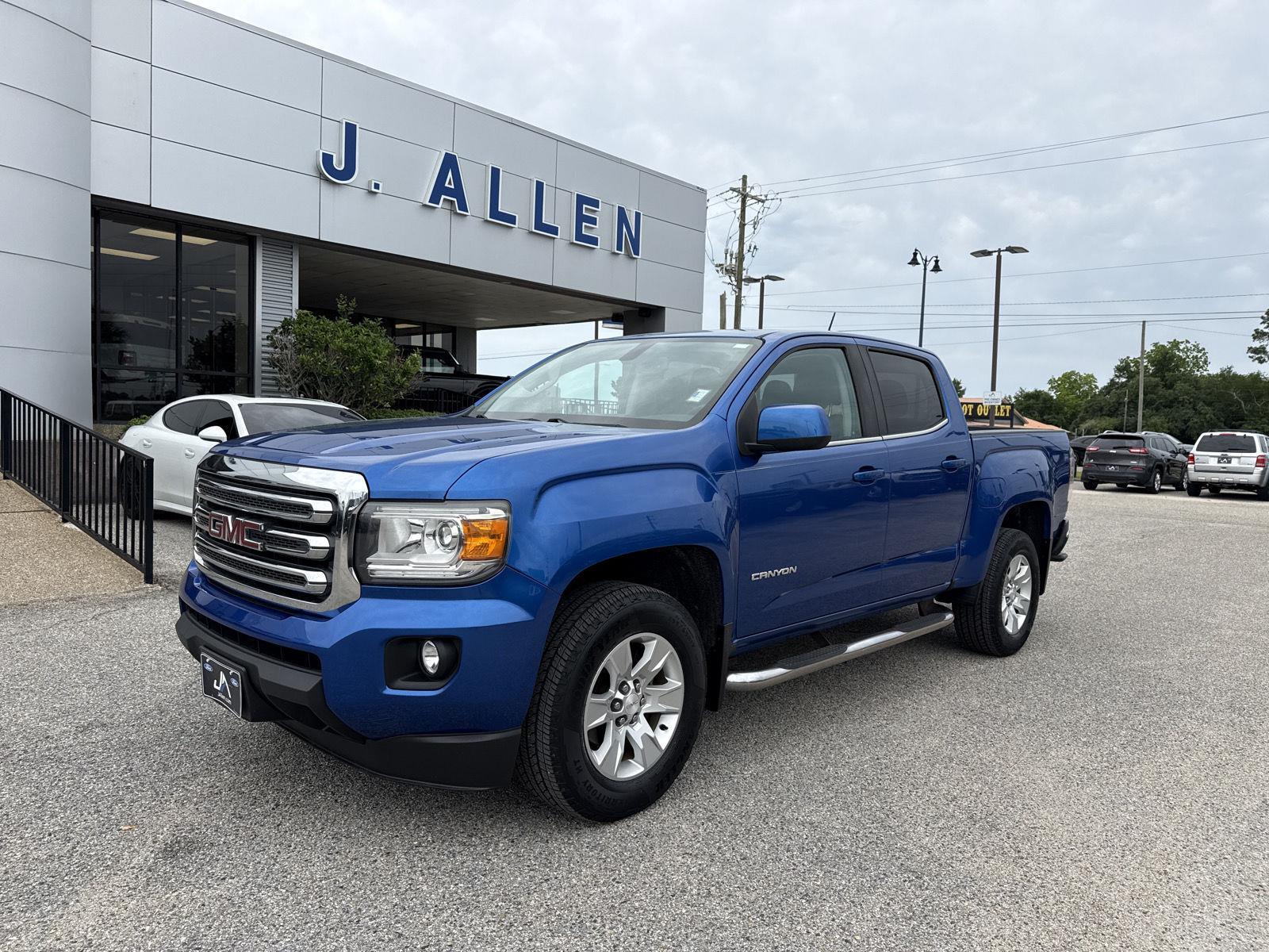 Marine Blue Metallic 2018 GMC Canyon SLE Crew Cab RWD Pickup Truck 4X2 8-Speed Automatic