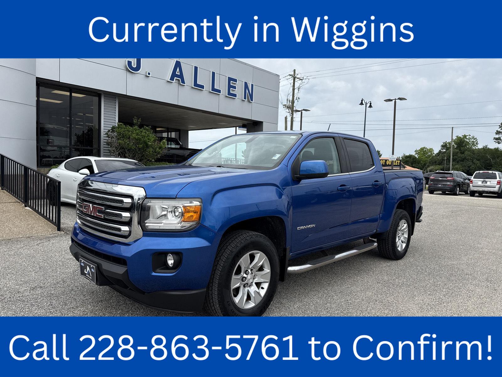 Marine Blue Metallic 2018 GMC Canyon SLE Crew Cab RWD Pickup Truck 4X2 8-Speed Automatic