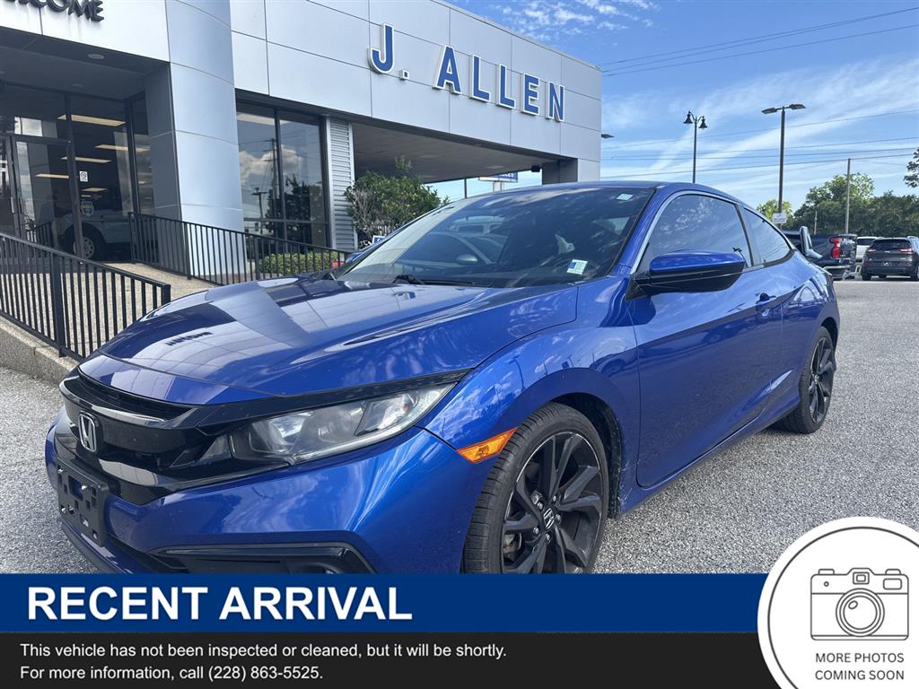 Aegean Blue Metallic 2020 Honda Civic Sport Coupe FWD Coupe Front-Wheel Drive 7-Speed CVT