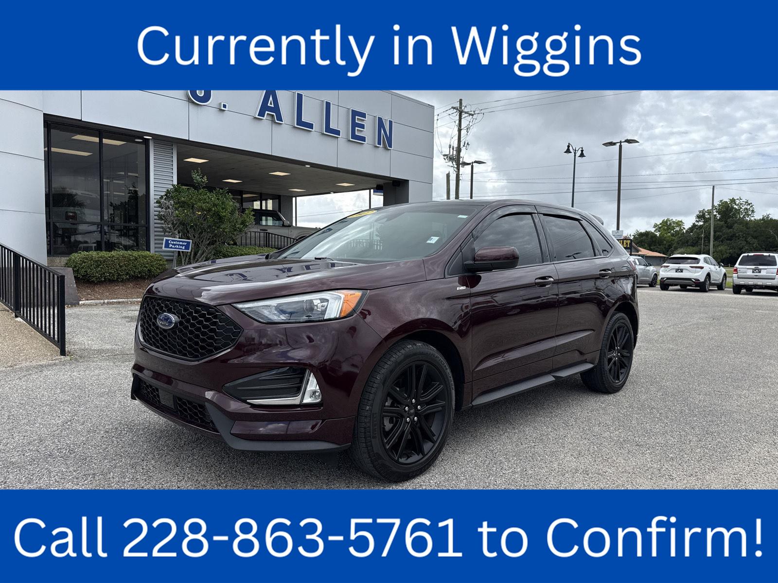 Red (Burgundy Velvet Metallic Tinted Clearcoat) 2022 Ford Edge ST Line AWD SUV / Crossover All-Wheel Drive 8-Speed Automatic