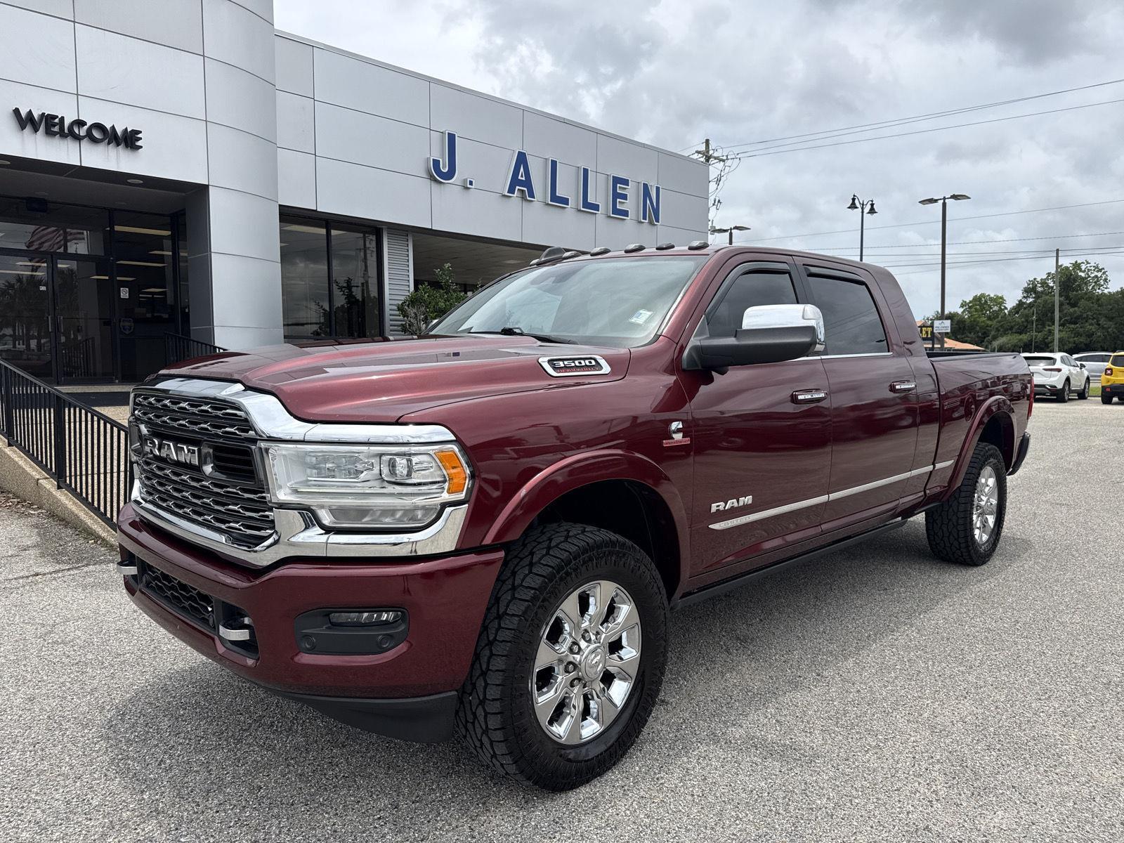 Delmonico Red Pearlcoat 2019 RAM 3500 Limited Mega Cab 4WD Pickup Truck Four-Wheel Drive 6-Speed Automatic