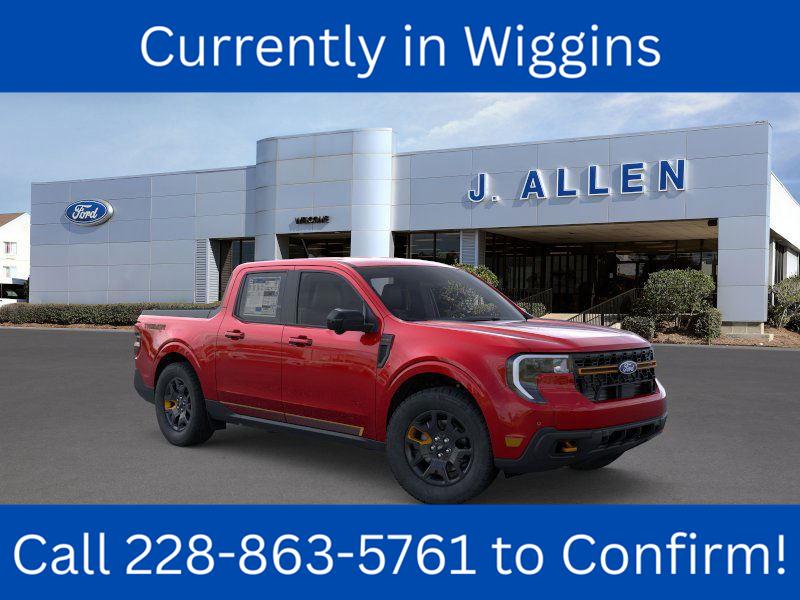 Ruby Red Metallic Tinted Clearcoat 2026 Ford Maverick Tremor SuperCrew AWD Pickup Truck All-Wheel Drive 8-Speed Automatic