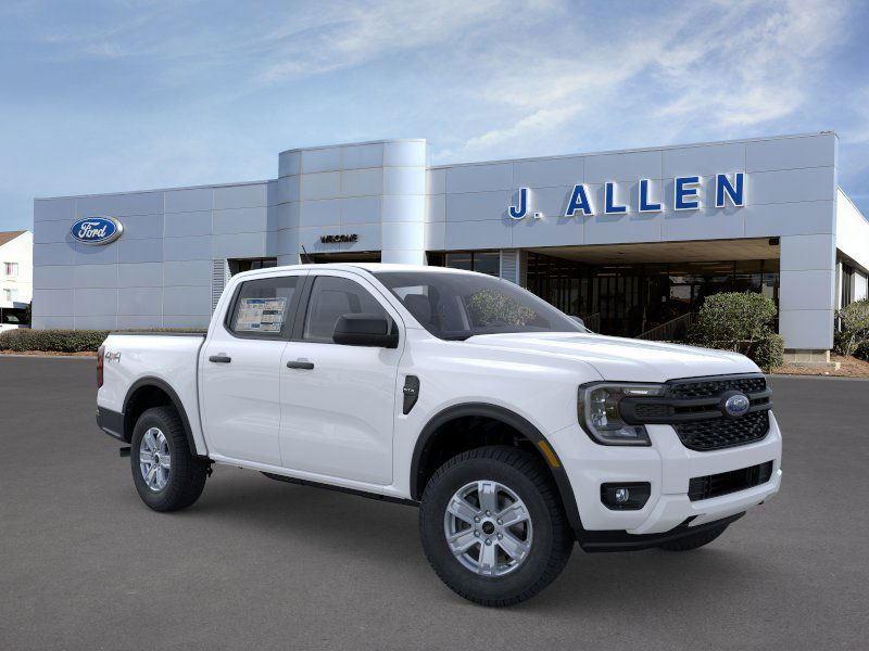Oxford White 2025 Ford Ranger XL SuperCrew 4WD Pickup Truck Four-Wheel Drive Automatic
