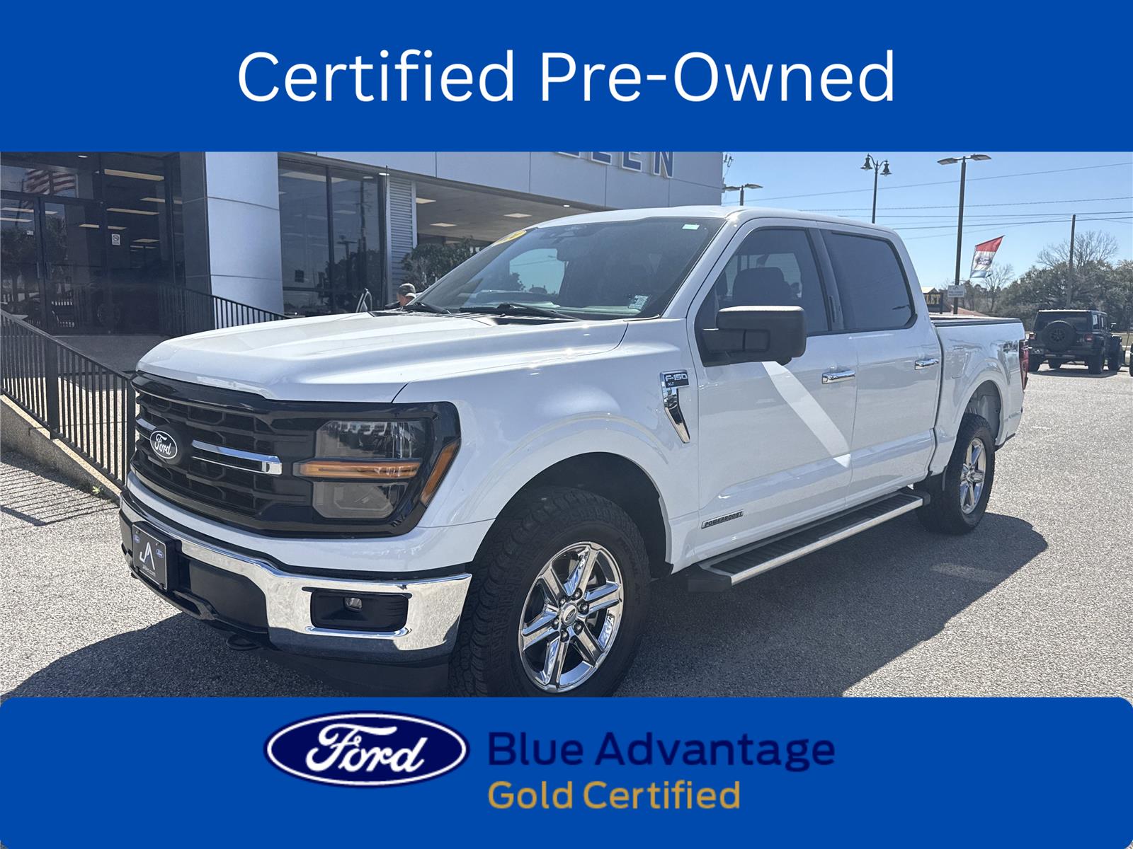Oxford White 2024 Ford F-150 XLT SuperCrew 4WD Pickup Truck Four-Wheel Drive Automatic