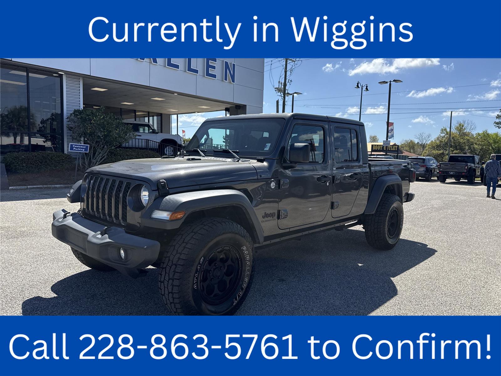Gray (Granite Crystal Metallic Clearcoat) 2020 Jeep Gladiator Sport S Crew Cab 4WD Pickup Truck Four-Wheel Drive 8-Speed Automatic
