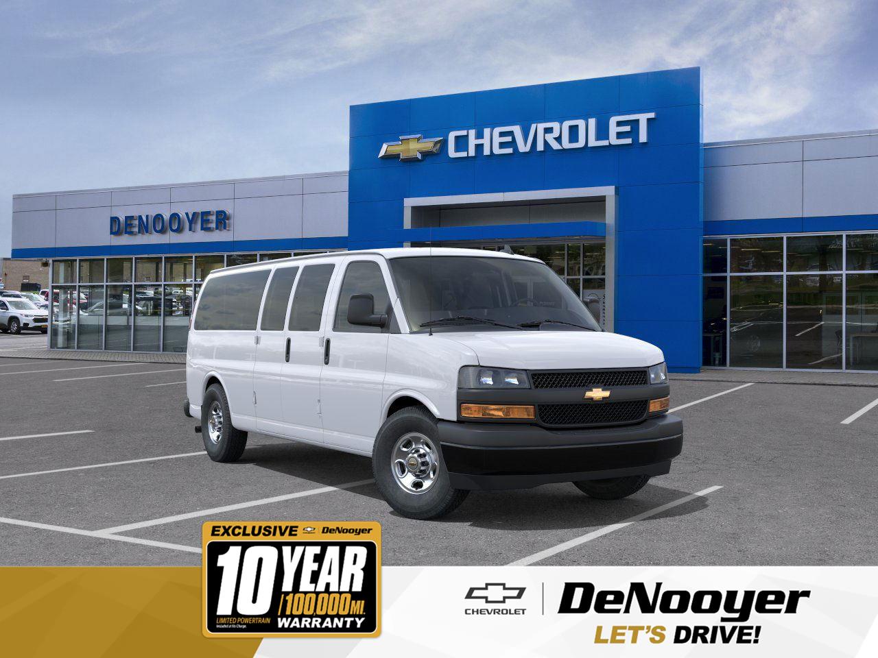 Summit White 2025 Chevrolet Express 3500 LS Extended RWD Van Rear-Wheel Drive 8-Speed Automatic