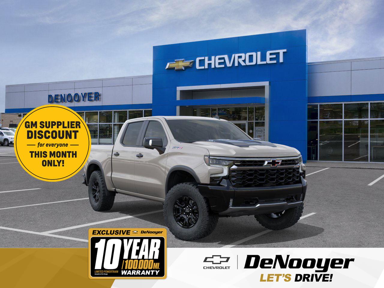 WHT SANDS 2026 Chevrolet Silverado 1500 ZR2 Crew Cab 4WD Pickup Truck Four-Wheel Drive Automatic