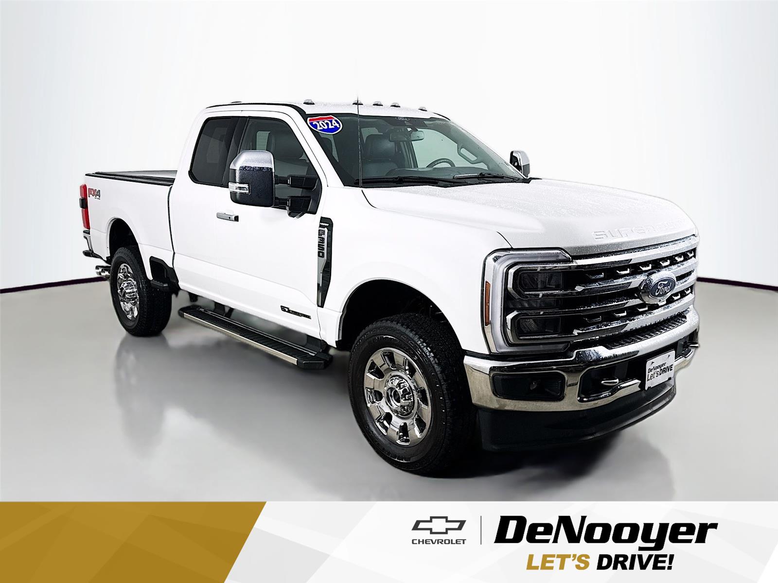Star White Metallic Tri-Coat 2024 Ford F-350 Super Duty Lariat SuperCab 4WD Pickup Truck Four-Wheel Drive Automatic