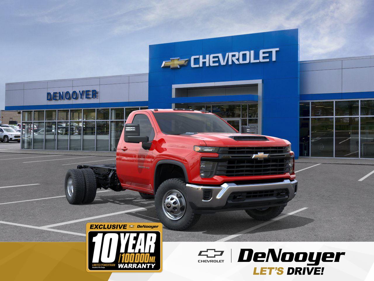 Red Hot 2026 Chevrolet Silverado 3500HD Chassis Work Truck Regular Cab 4WD Pickup Truck Four-Wheel Drive Automatic