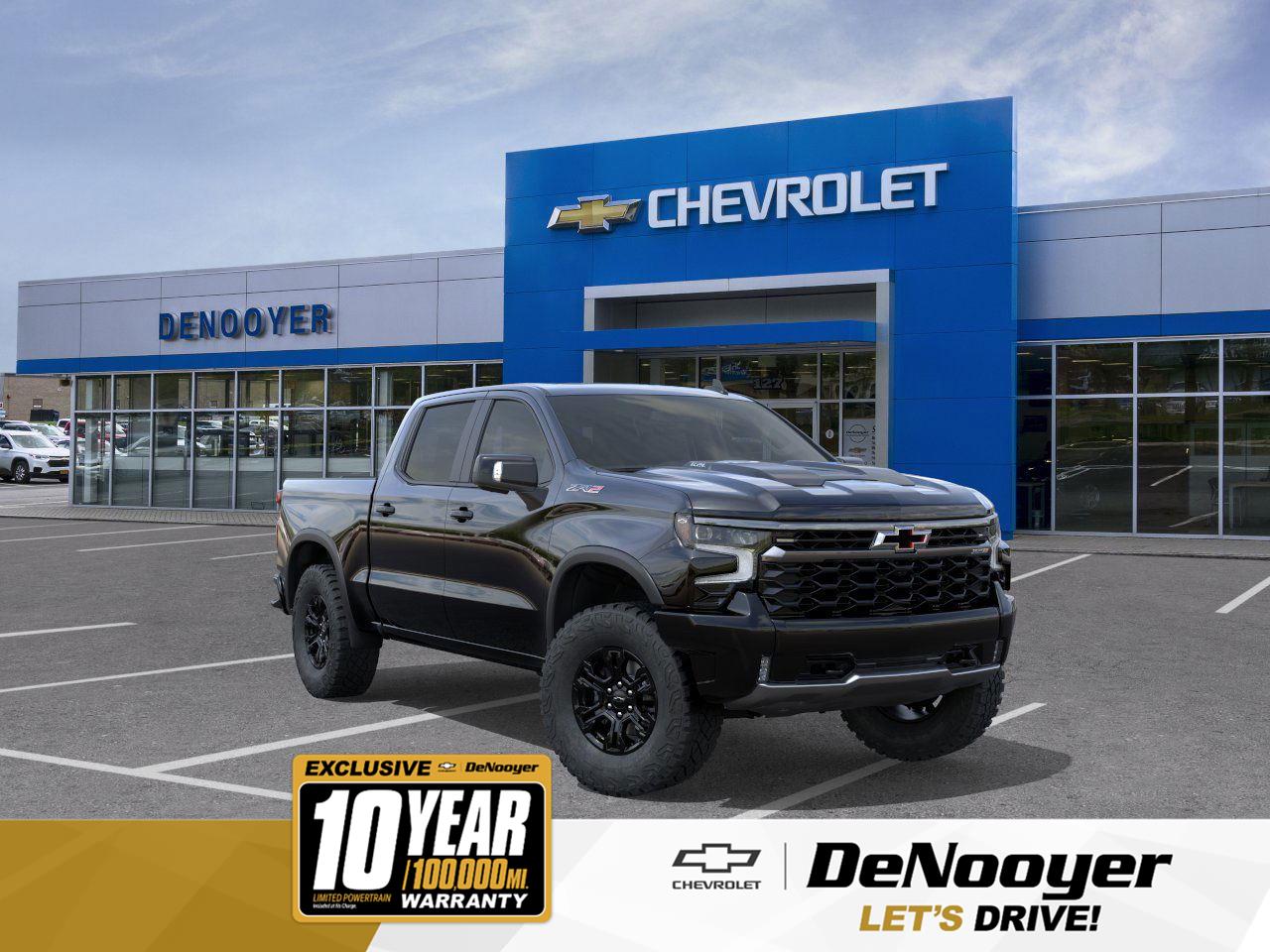 Black 2026 Chevrolet Silverado 1500 ZR2 Crew Cab 4WD Pickup Truck Four-Wheel Drive Automatic