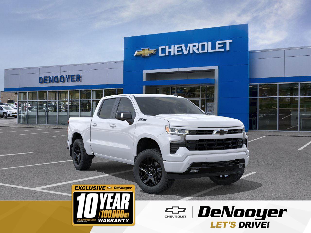 Summit White 2026 Chevrolet Silverado 1500 RST Crew Cab 4WD Pickup Truck Four-Wheel Drive Automatic