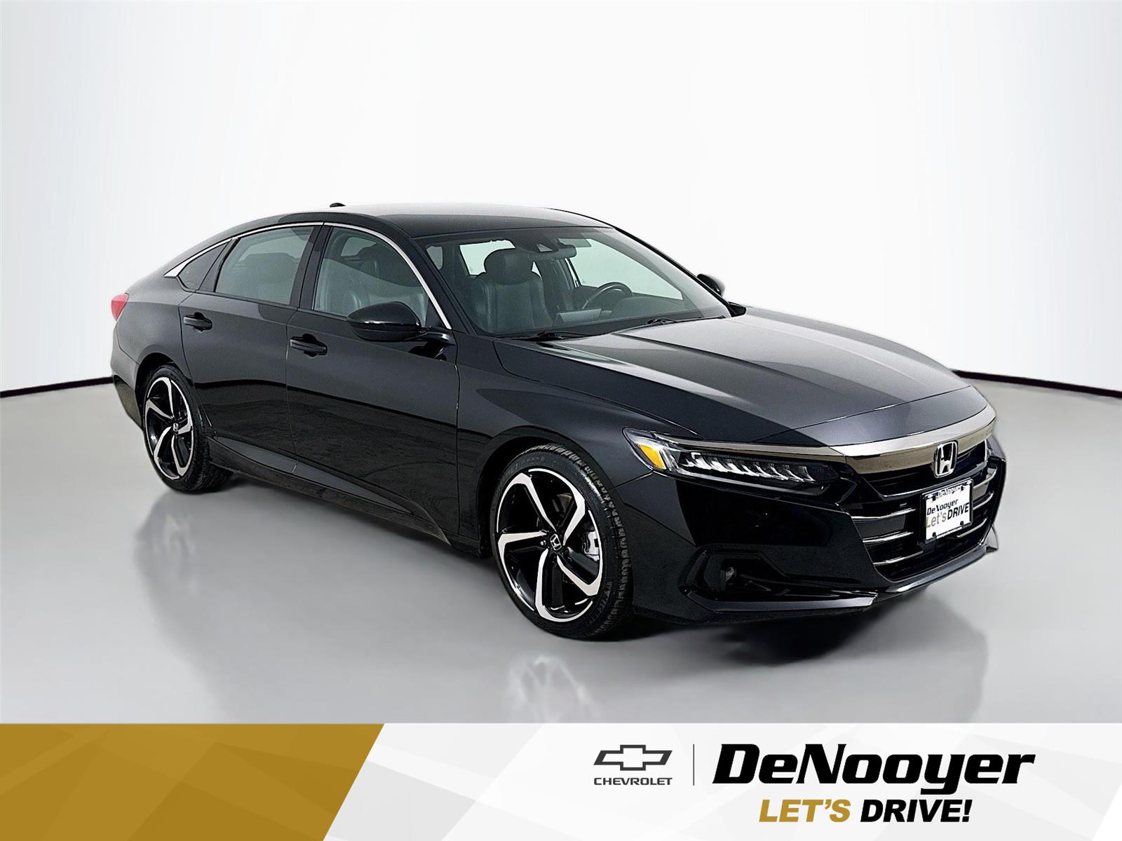 Crystal Black Pearl 2022 Honda Accord Sport FWD Sedan Front-Wheel Drive Continuously Variable Transmission