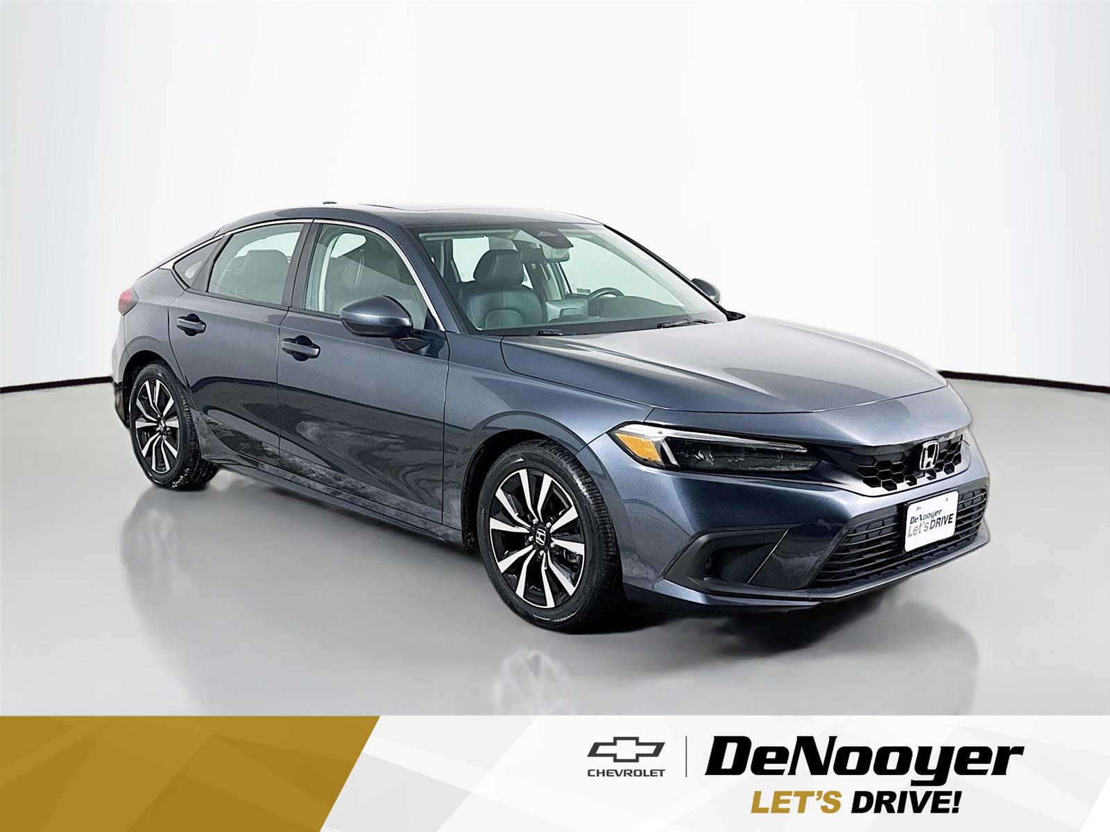 Meteorite Gray Metallic 2022 Honda Civic Hatchback EX-L FWD Hatchback Front-Wheel Drive Continuously Variable Transmission