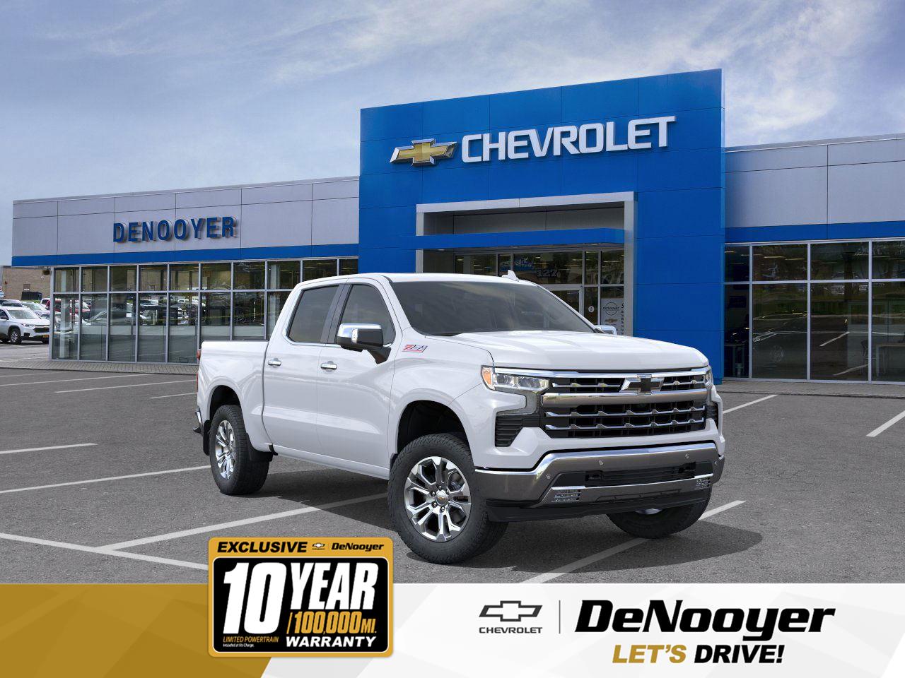 Polar White Tricoat 2026 Chevrolet Silverado 1500 LTZ Crew Cab 4WD Pickup Truck Four-Wheel Drive Automatic