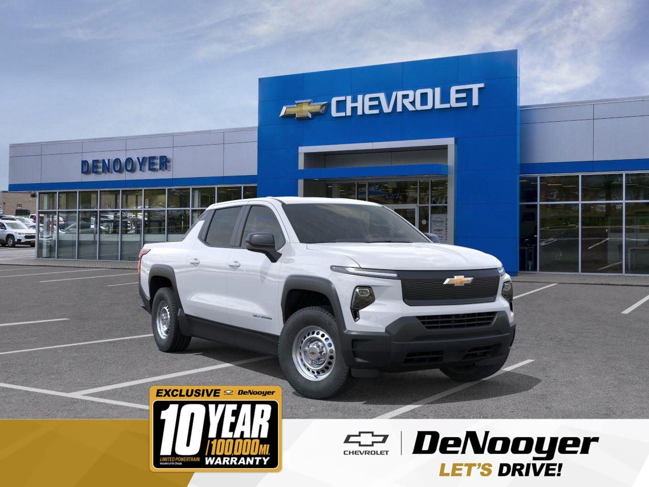 Summit White 2024 Chevrolet Silverado EV Work Truck with 3WT e4WD Pickup Truck All-Wheel Drive Automatic