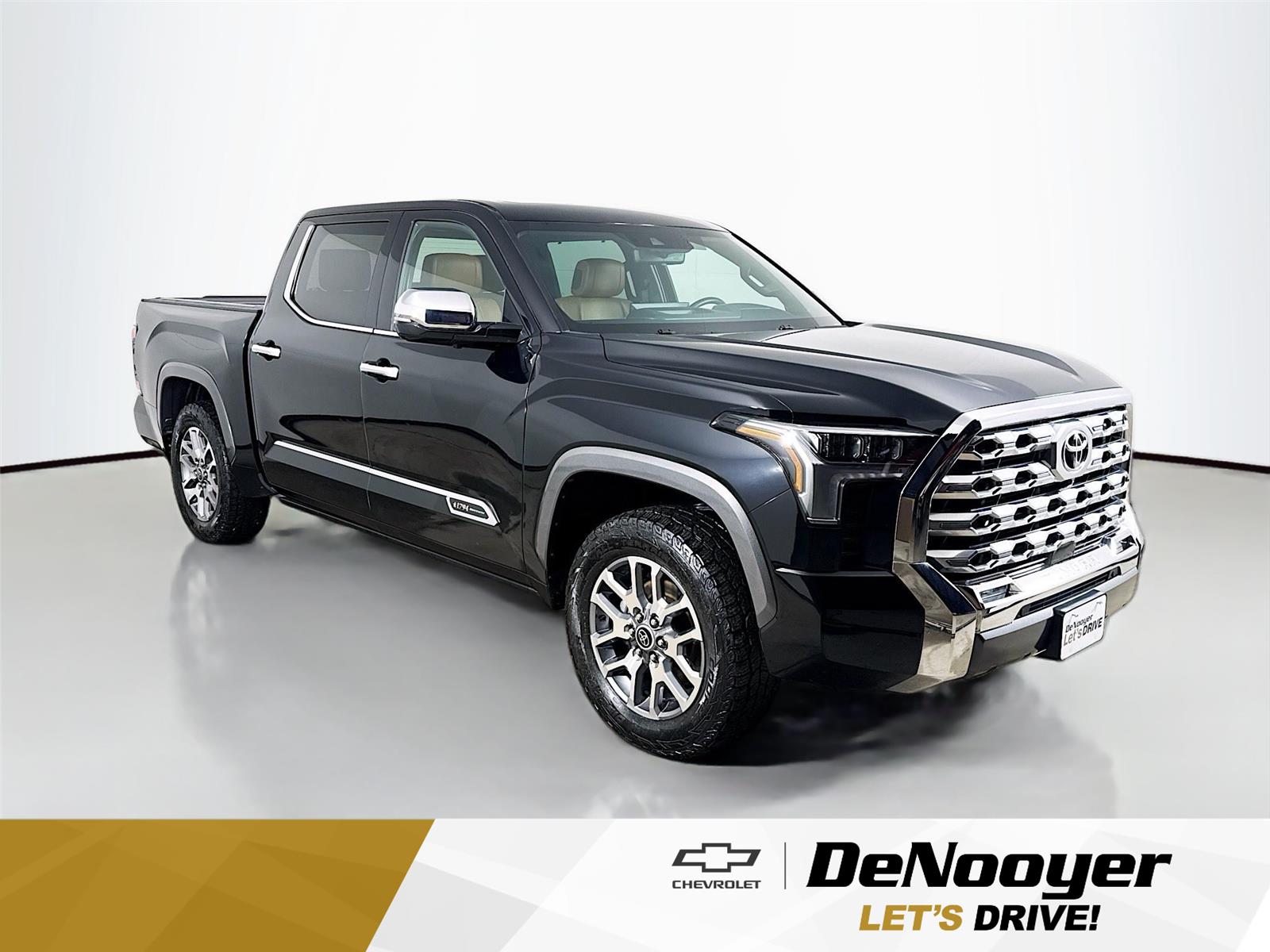 Midnight Black Metallic 2023 Toyota Tundra 1794 Edition CrewMax Cab 4WD Pickup Truck Four-Wheel Drive Automatic