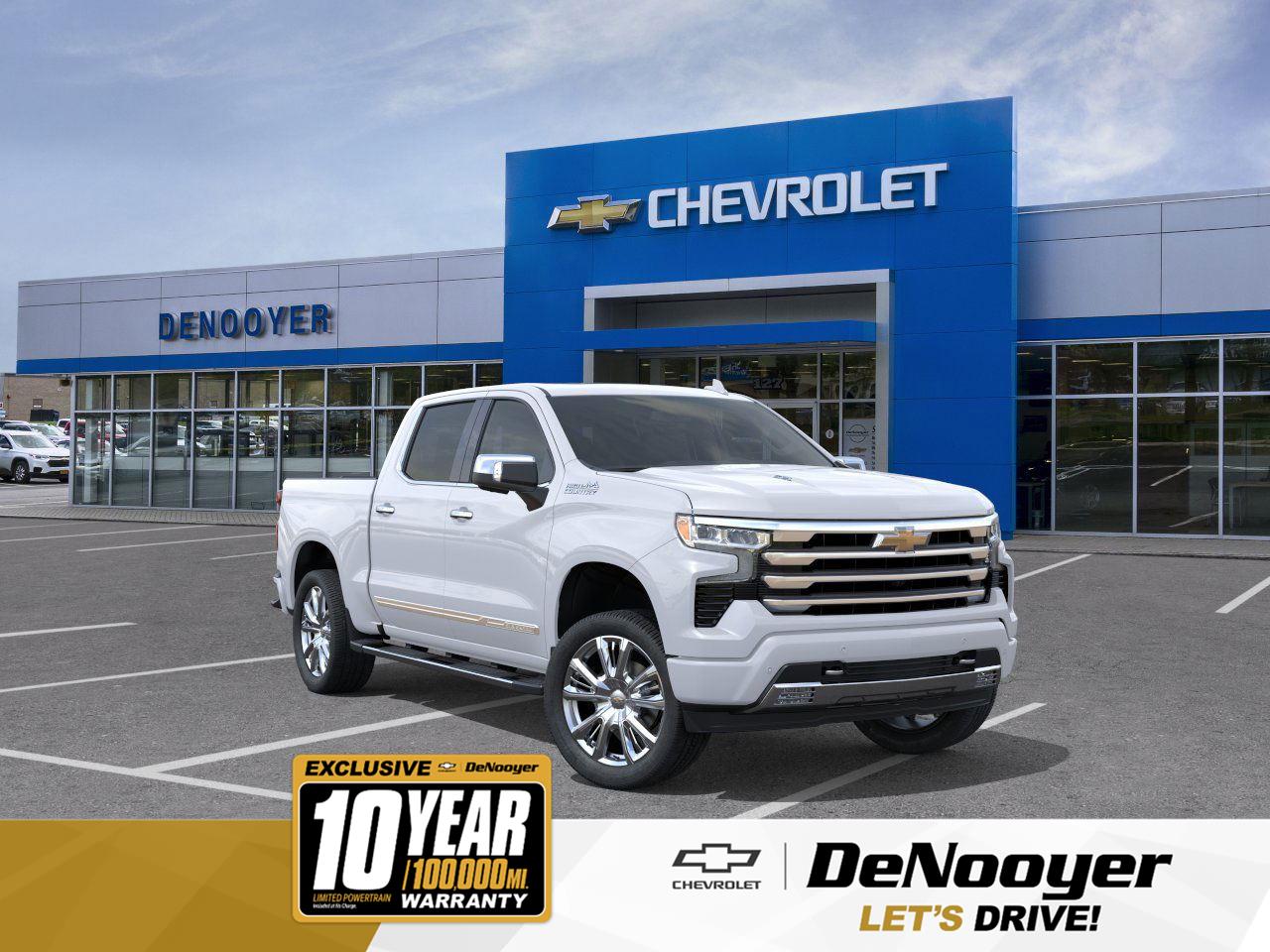Polar White Tricoat 2026 Chevrolet Silverado 1500 High Country Crew Cab 4WD Pickup Truck Four-Wheel Drive Automatic
