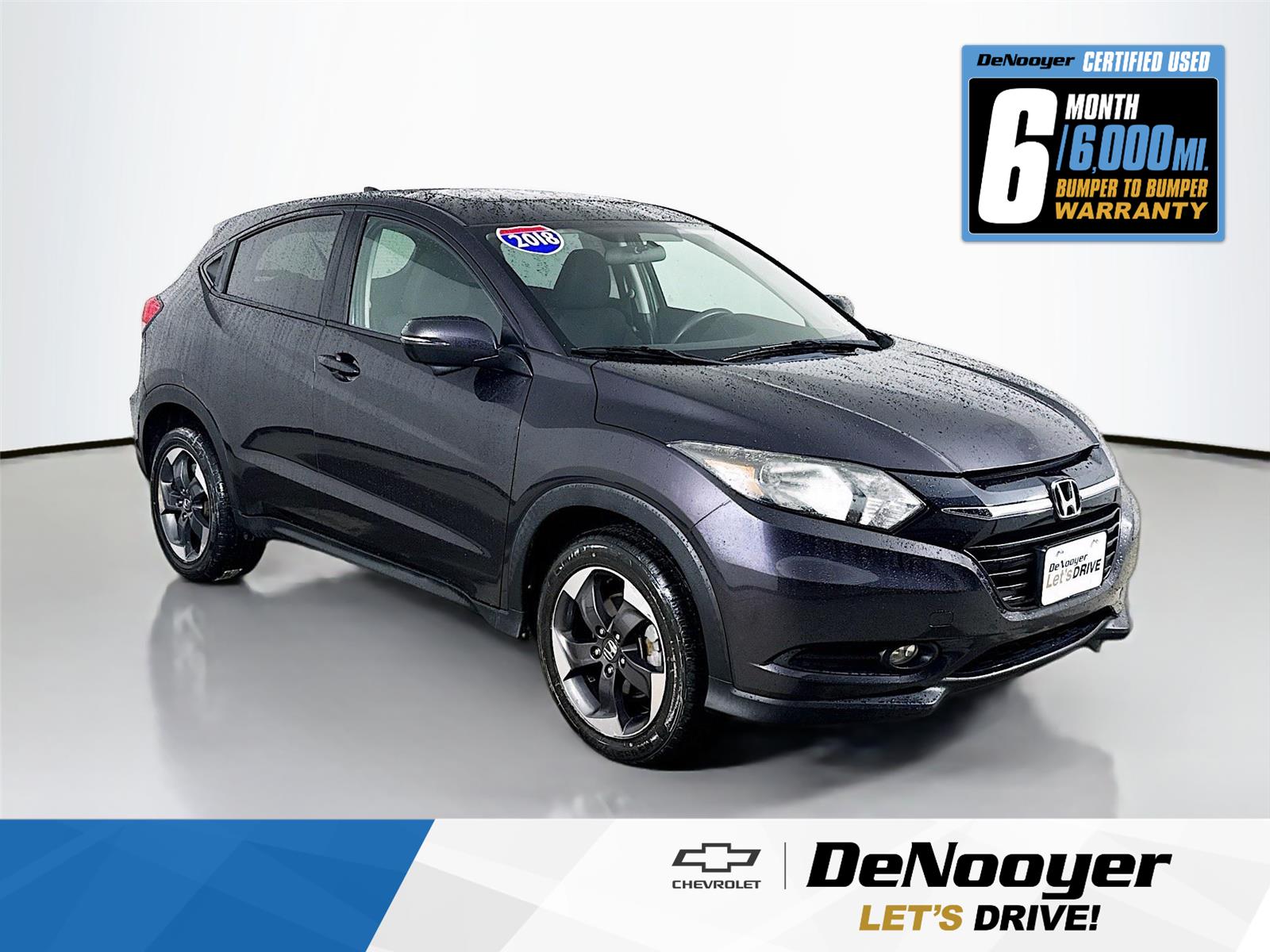 Gray (Modern Steel Metallic) 2018 Honda HR-V EX AWD SUV / Crossover All-Wheel Drive Continuously Variable Transmission
