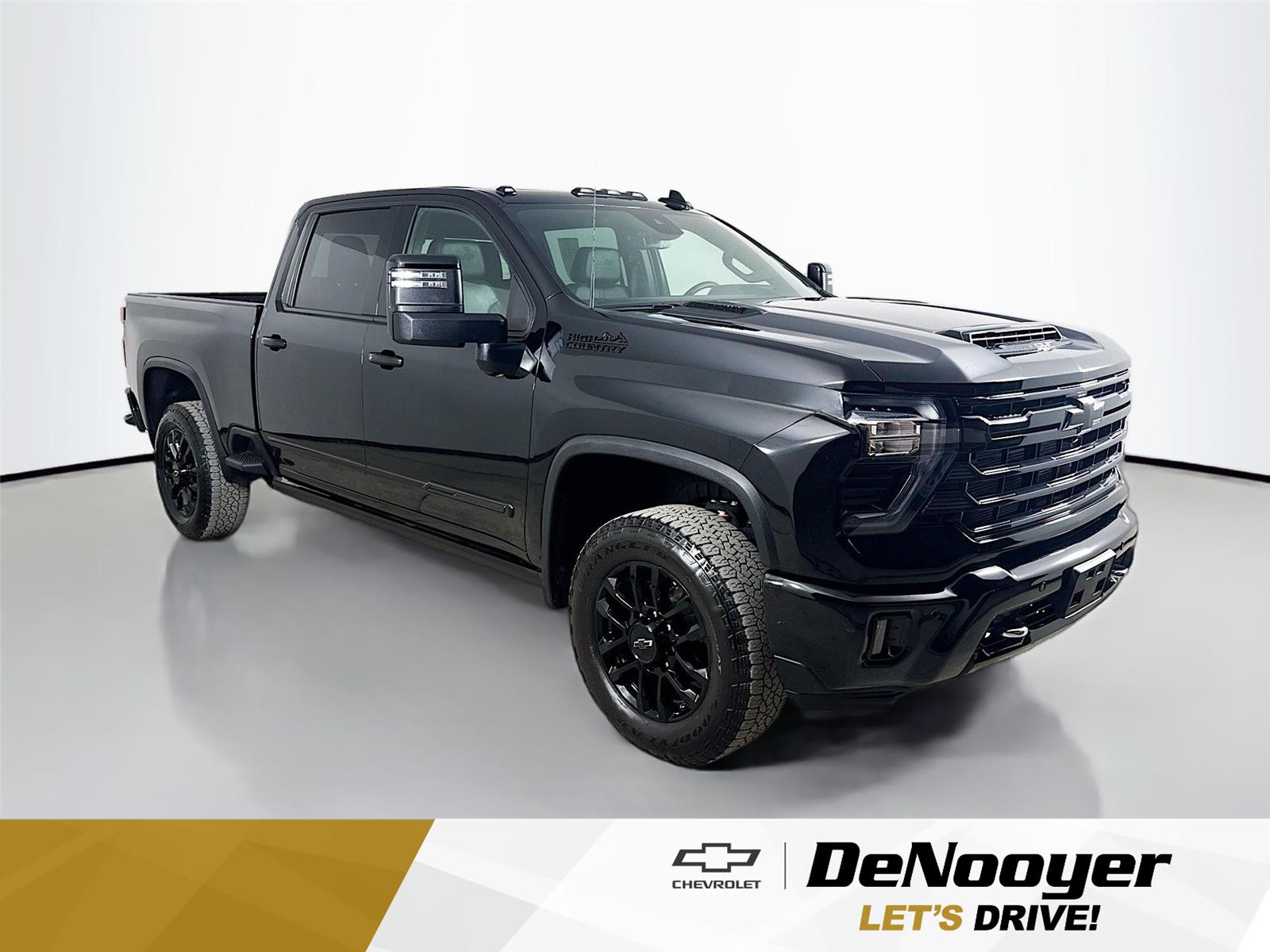 Black 2025 Chevrolet Silverado 3500HD High Country Crew Cab 4WD Pickup Truck Four-Wheel Drive Automatic