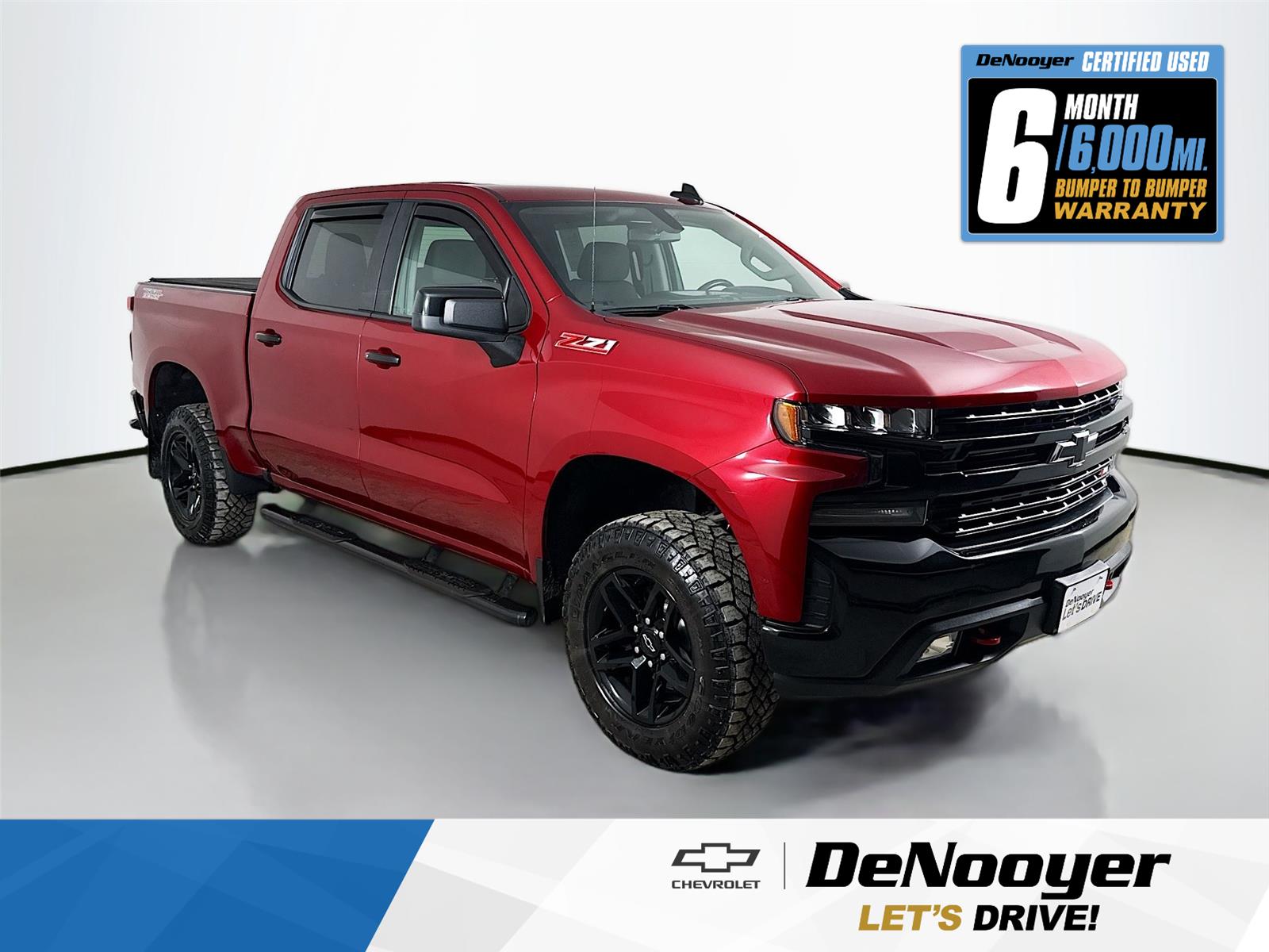 Cherry Red Tintcoat 2021 Chevrolet Silverado 1500 LT Trail Boss Crew Cab 4WD Pickup Truck Four-Wheel Drive Automatic