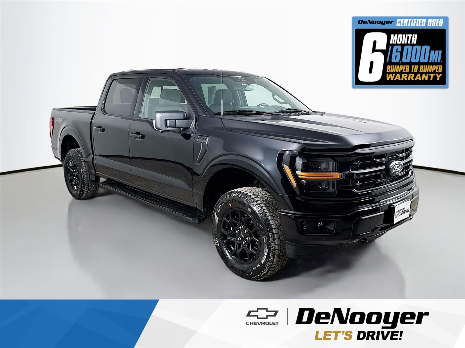 Agate Black Metallic 2024 Ford F-150 XLT SuperCrew 4WD Pickup Truck Four-Wheel Drive Automatic